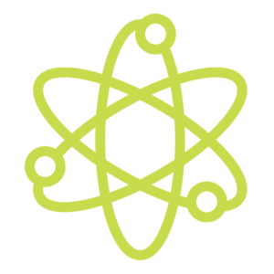 green line atom icon